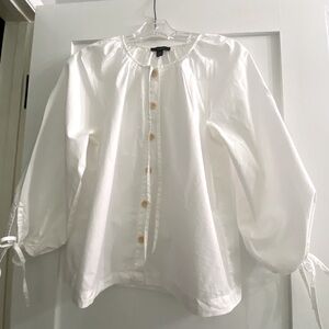 J Crew white cotton blouse, XS